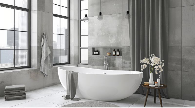 Modern Bathroom with New Bathtub